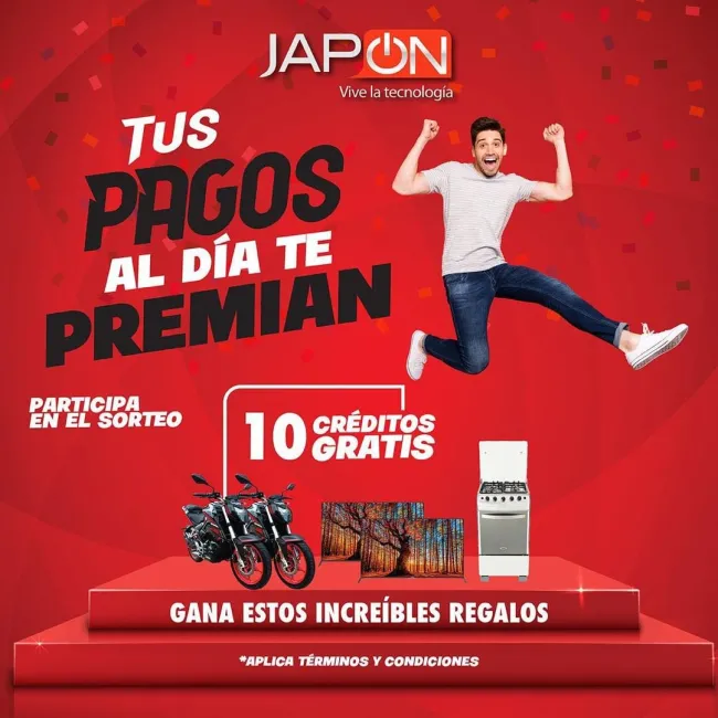 Participa en el sorteo para ganar: motos, televisores, refrigeradoras