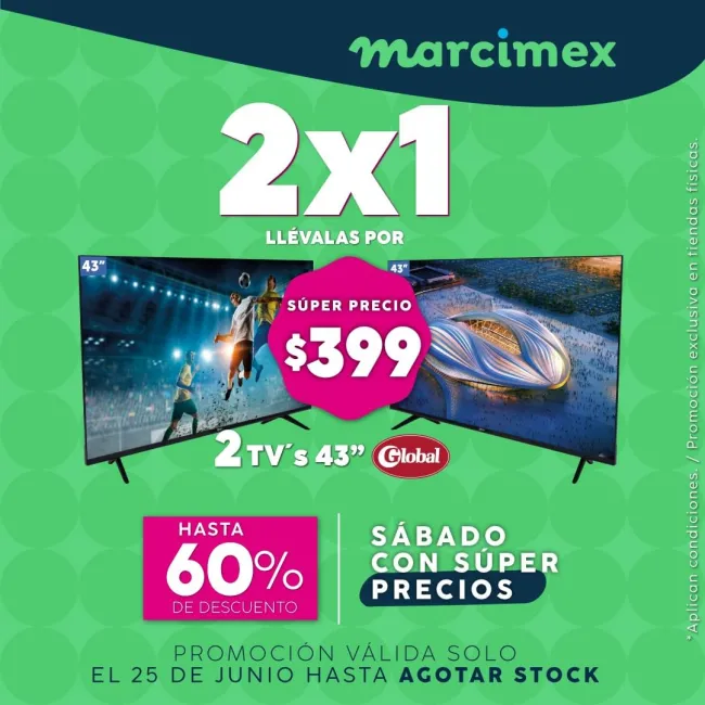 Dos televisores por precio de uno