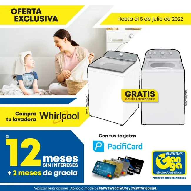 Compra una lavadora y recibe gratis un kit de lavandería
