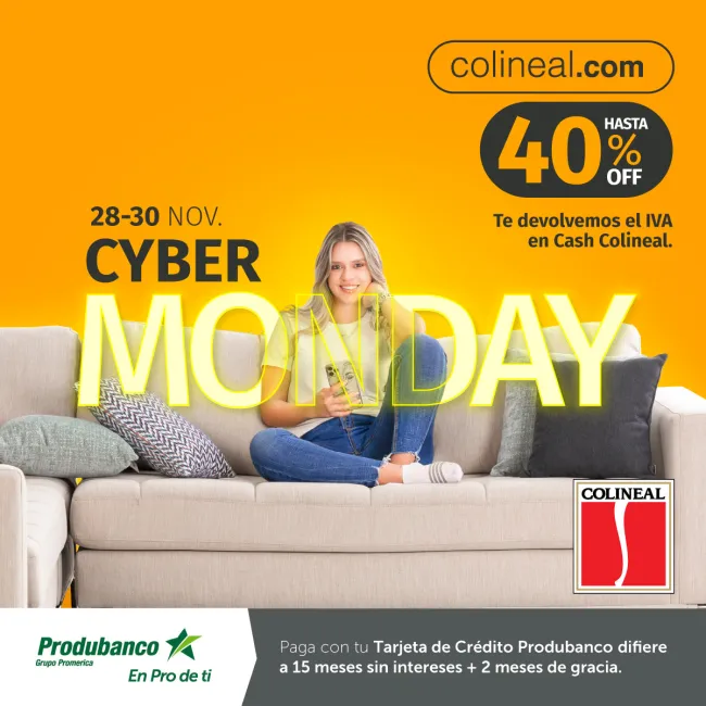 Descuentos de Cyber Monday en Colineal encuentra muebles, colchones y accesorios