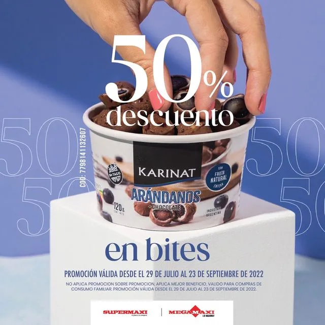 50% de descuento en arándanos
