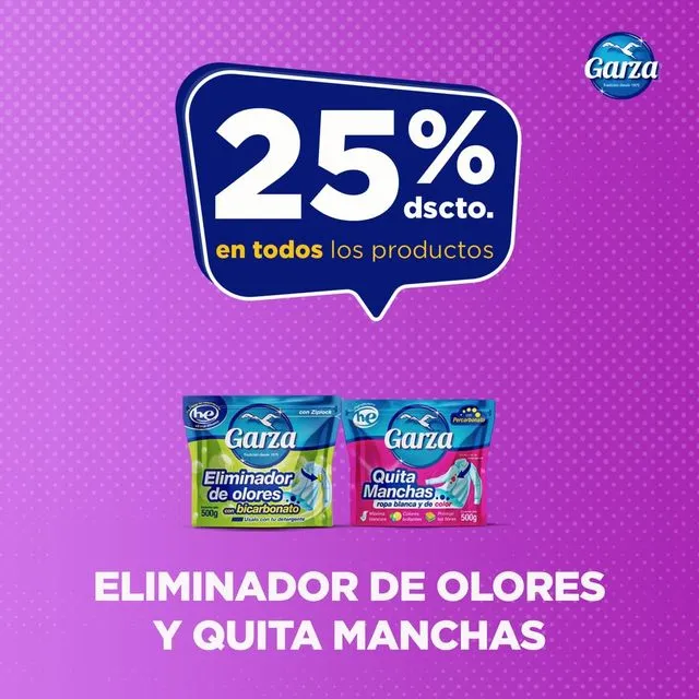 25% de descuento en productos de limpieza Garza