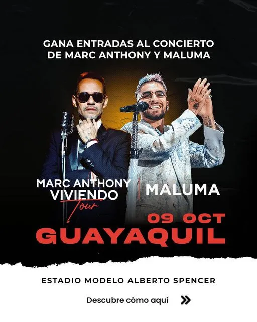 Gana entradas para Marc Anthony y Maluma en vivo!