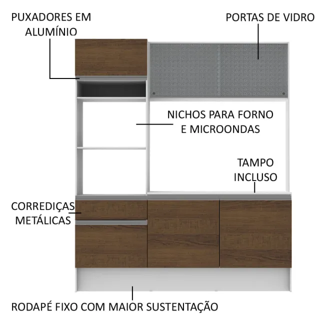 Mueble de cocina grande 210x190x52 con el 77% de descuento