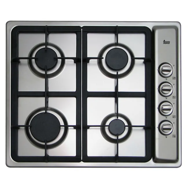 Cocina a Gas con 4 Quemadores de Acero  Inoxidable de 58x50cm Teka