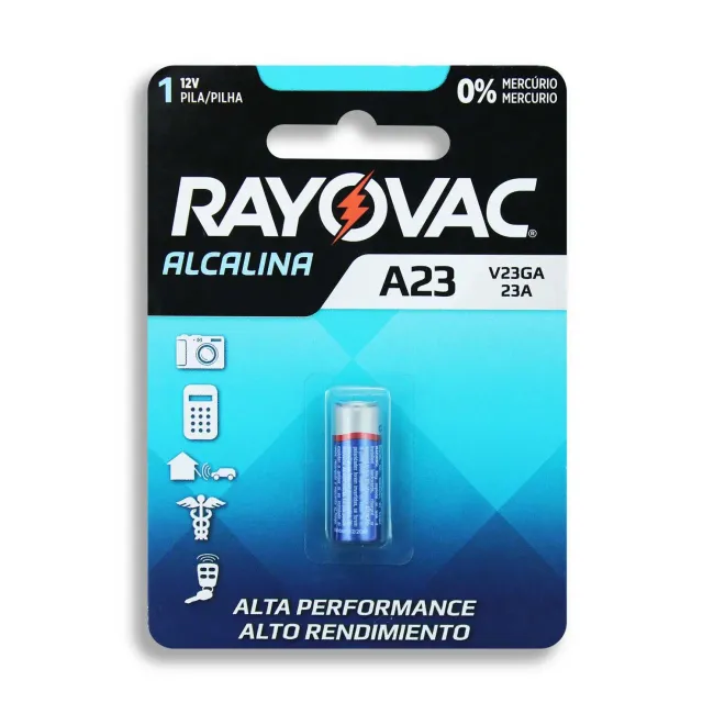 Pila alcalina tipo A23 (V23GA/23A) de 12 V