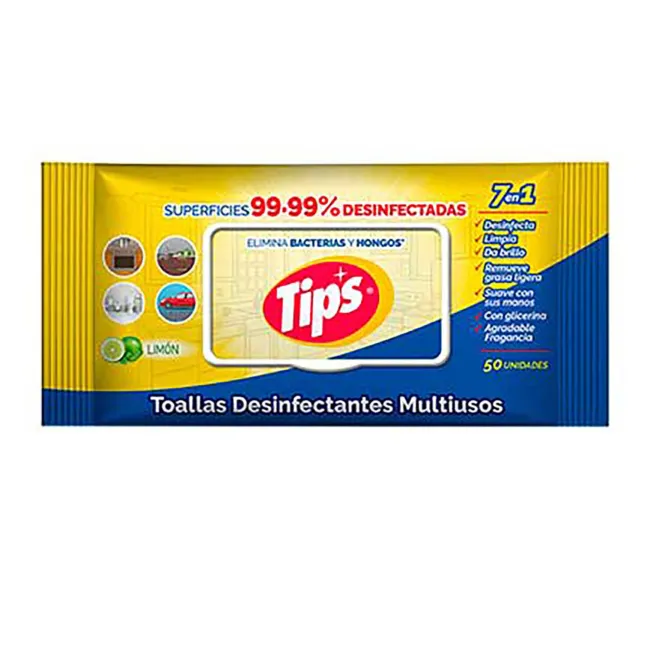 Toallas Desinfectantes Multi Limon 50X12