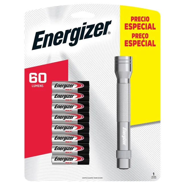 8 PILAS ENERGIZER AA + GRATIS LINTERNA