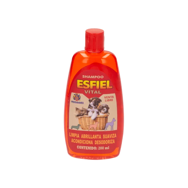 Shampoo para mascota Rojo ESFIEL VITAL 200 Ml