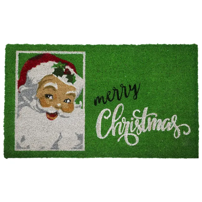 Alfombra de Yute Diseño de Santa Merry Christmas 45x75cm $13,27