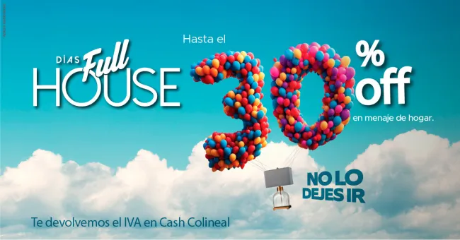 Hasta el 30% de descuento en menaje de casa en Colineal