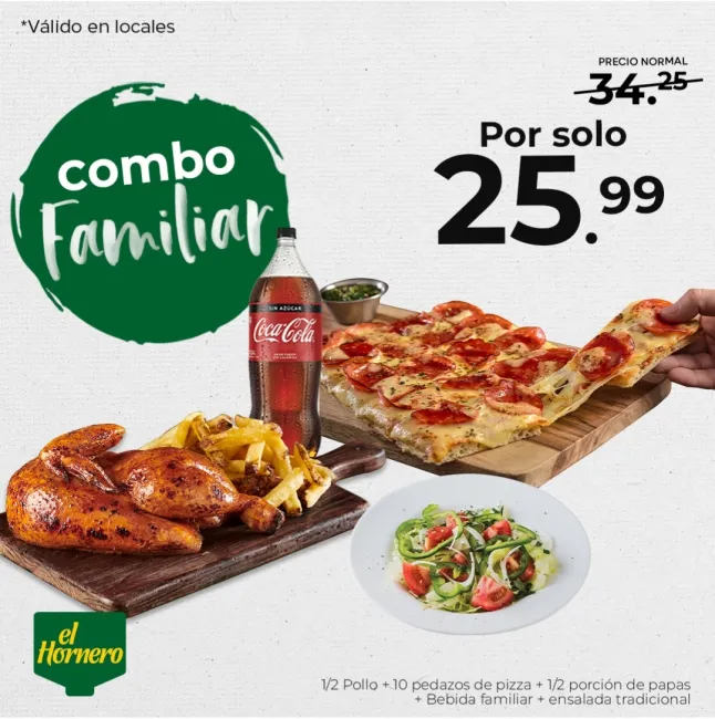 Combo familiar de El Hornero