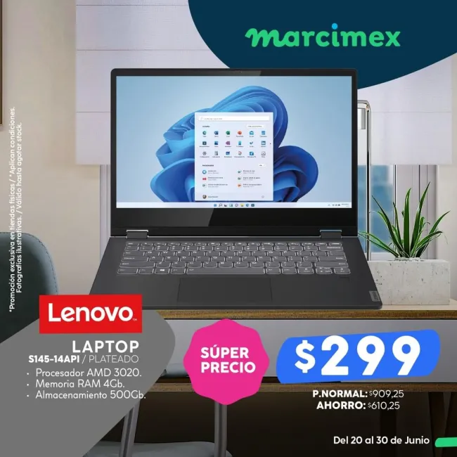 Laptop Lenovo con el 67% de descuento