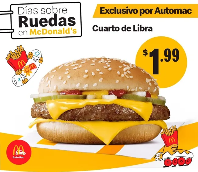 Cuarto de libra a 1.99