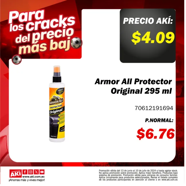 Protector OriginalDe 295Ml ARMOR ALL Unidad con 39% de descuento