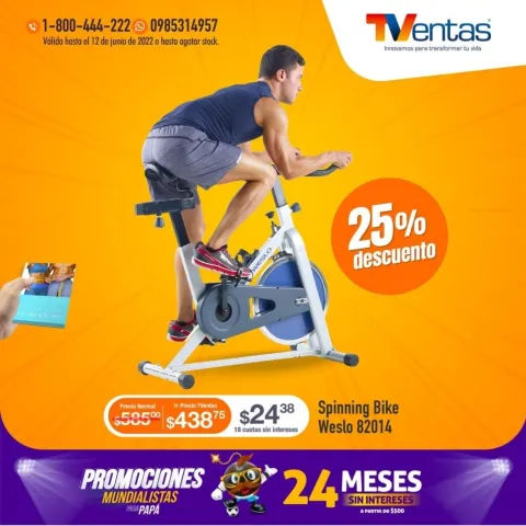 Bicicleta de Spinning Weslo WLEX82014 Almacenes Tropigas El Salvador