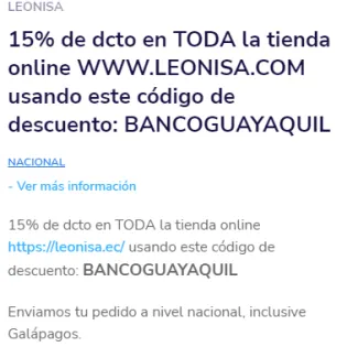 Leonisa promoción