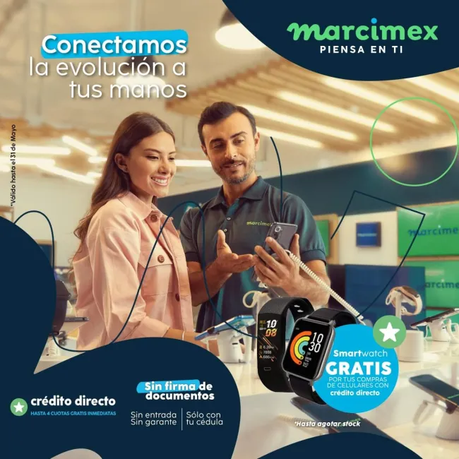 Por la compra de un celular recibe un smartwatch gratis