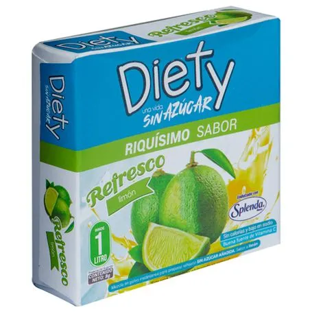 Jugo en Polvo Diety Sabor a Limon Sin Azúcar 1L