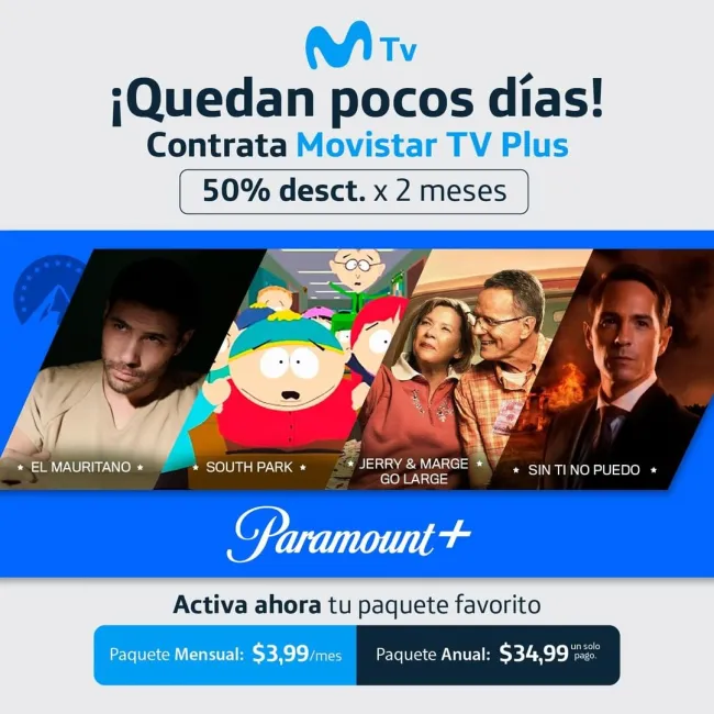 Movistar Tv con 50% de descuento