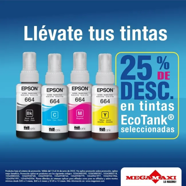 TINTA EPSON en descuento 