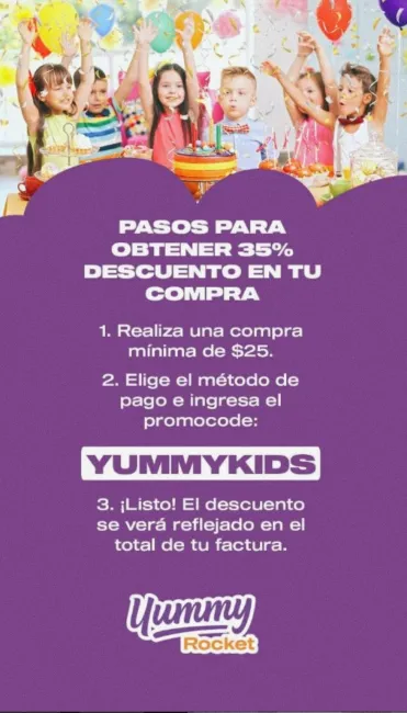 35% de descuento en compras por la App Yummy