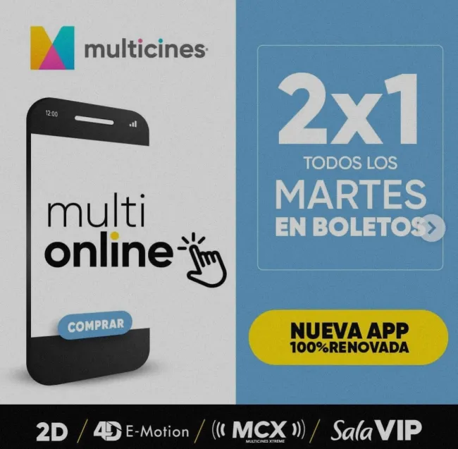 Martes 2x1 en Multicines