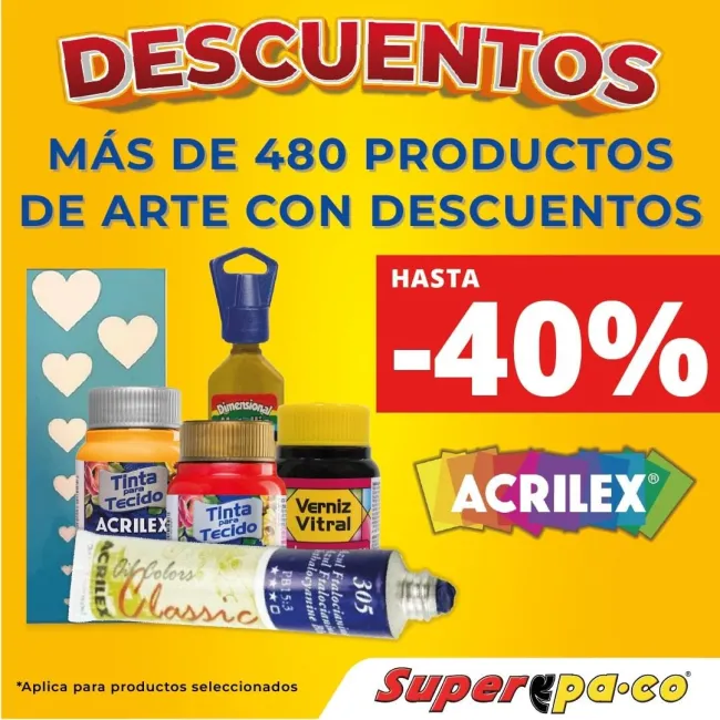 Hasta el 40% de descuento en productos de arte