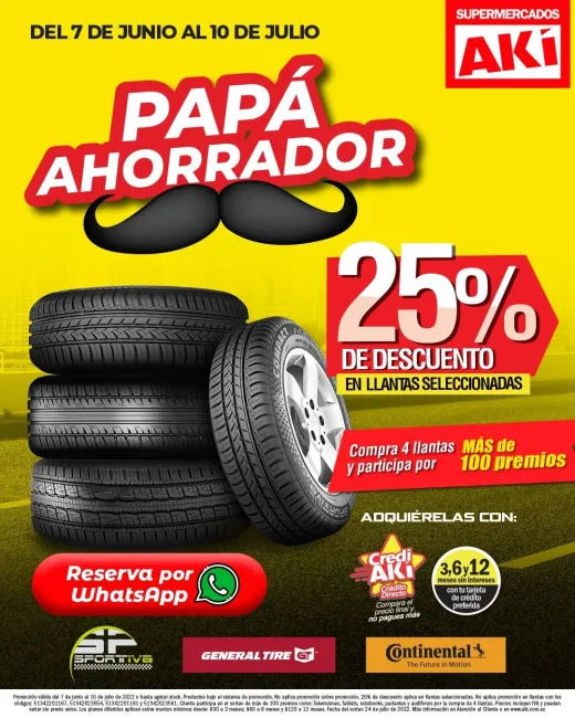 Llantas con el 25% de descuento 