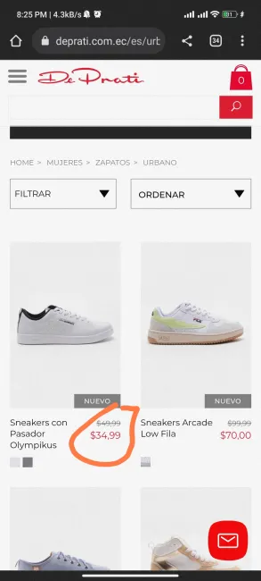 Hasta 20% de descuento en zapatos Sneakers de Mujer