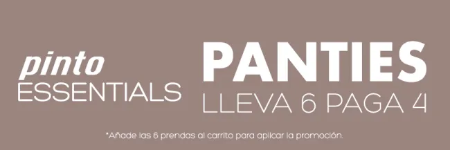 Panties compra 4 y lleva 6