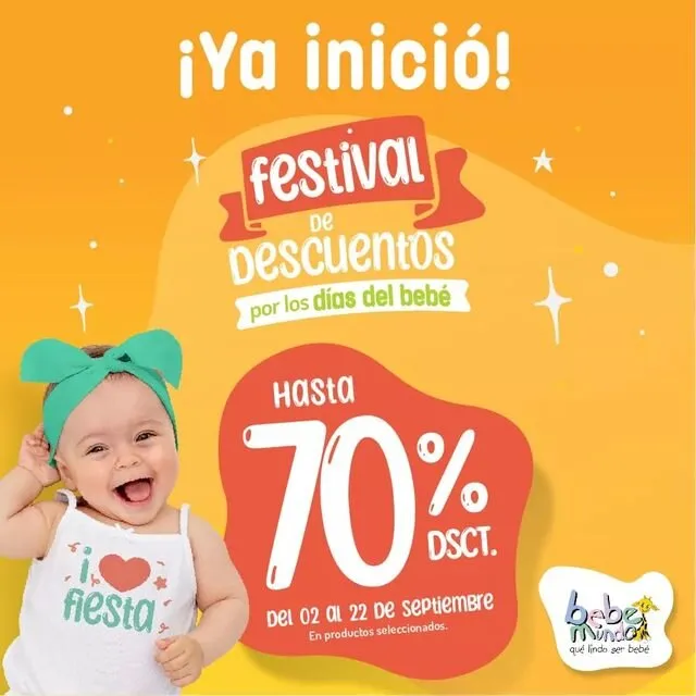 Hasta el 70% de descuento en Bebemundo