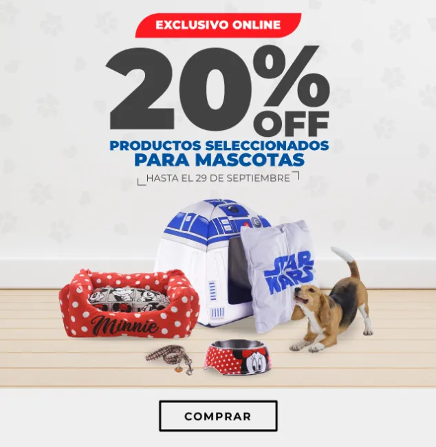 20% de descuento en productos para mascotas